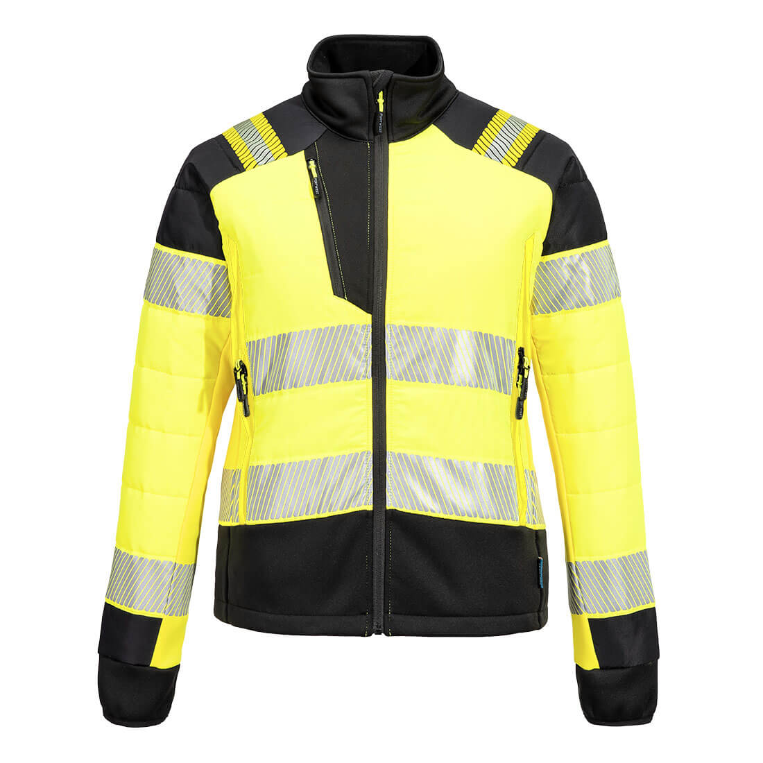 PW3 Hi-Vis Damen Hybrid Steppjacke - Gelb/Schwarz (YBR)