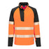 PW3 Hi-Vis Sweatshirt 1/4 Reißverschluss - Orange/Schwarz (OBR)