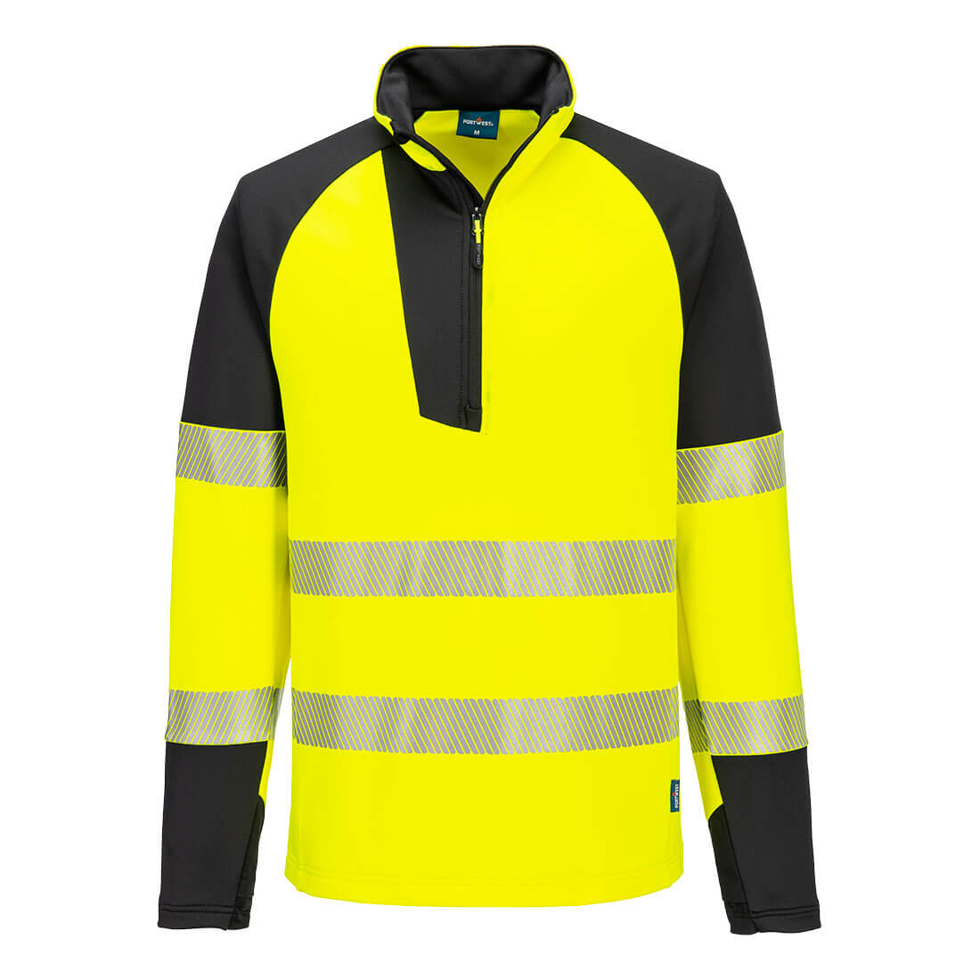 PW3 Hi-Vis Sweatshirt 1/4 Reißverschluss - Gelb/Schwarz (YBR)