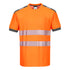 PW3 Hi-Vis Cotton Comfort T-Shirt kurzarm - Orange/Grau (OGY)