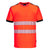 PW3 Hi-Vis Cotton Comfort T-Shirt kurzarm - Rot/Schwarz (RBK)