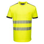 PW3 Hi-Vis Cotton Comfort T-Shirt kurzarm - Gelb/Schwarz (YBR)