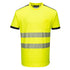 PW3 Hi-Vis Cotton Comfort T-Shirt kurzarm - Gelb/Schwarz (YBR)
