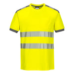 PW3 Hi-Vis Cotton Comfort T-Shirt kurzarm - Gelb/Grau (YGY)