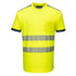 PW3 Hi-Vis Cotton Comfort T-Shirt kurzarm - Gelb/Marine (YNR)