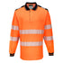 PW3 Hi-Vis Cotton Comfort Polo Shirt, langarm - Orange/Schwarz (OBR)