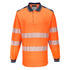 PW3 Hi-Vis Cotton Comfort Polo Shirt, langarm - Orange/Marine (ONR)
