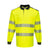 PW3 Hi-Vis Cotton Comfort Polo Shirt, langarm - Gelb/Schwarz (YBR)