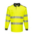 PW3 Hi-Vis Cotton Comfort Polo Shirt, langarm - Gelb/Schwarz (YBR)