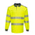 PW3 Hi-Vis Cotton Comfort Polo Shirt, langarm - Gelb/Marine (YNR)