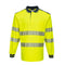 PW3 Hi-Vis Cotton Comfort Polo Shirt, langarm - Gelb/Marine (YNR)