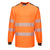 PW3 Hi-Vis Cotton Comfort T-Shirt, langarm - Orange/Schwarz (OBR)