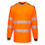 PW3 Hi-Vis Cotton Comfort T-Shirt, langarm - Orange/Marine (ONR)