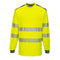 PW3 Hi-Vis Cotton Comfort T-Shirt, langarm - Gelb/Marine (YNR)