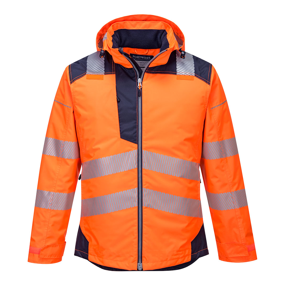 PW3 Hi-Vis Winter Jacke - Orange/Marine (ONR)