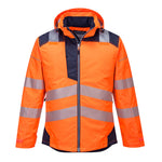 PW3 Hi-Vis Winter Jacke - Orange/Marine (ONR)