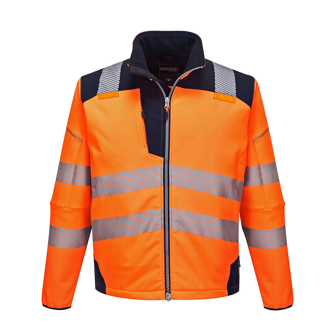 PW3 Hi-Vis Softshelljacke - Orange/Marine (ONR)