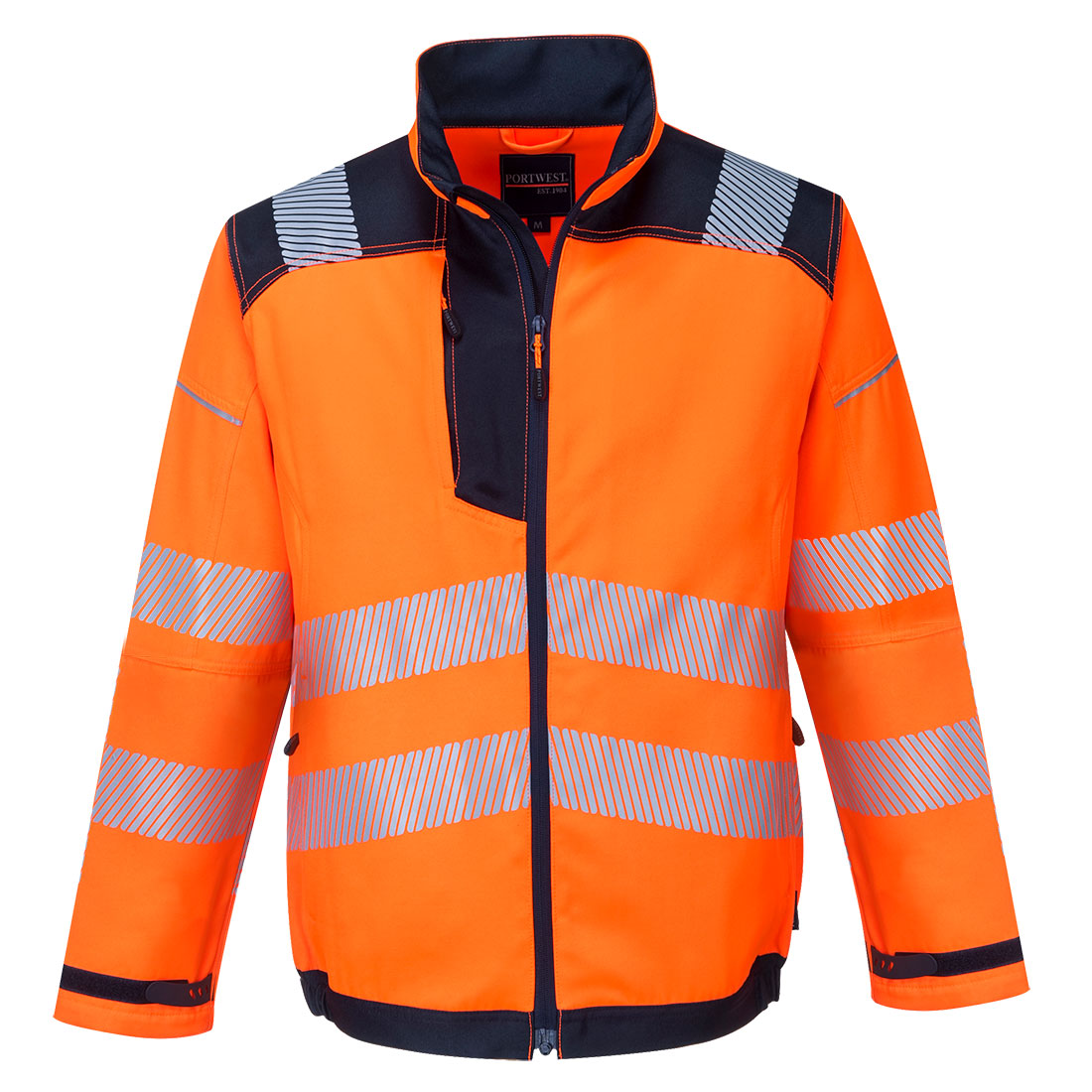 PW3 Hi-Vis Arbeitsjacke - Orange/Marine (ONR)