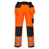 PW3 Hi-Vis Arbeitsbundhose mit Holstertaschen - Orange/Schwarz (OBS)