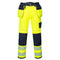 PW3 Hi-Vis Arbeitsbundhose mit Holstertaschen - Gelb/Marine (YNR)