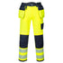 PW3 Hi-Vis Arbeitsbundhose mit Holstertaschen - Gelb/Marine (YNR)