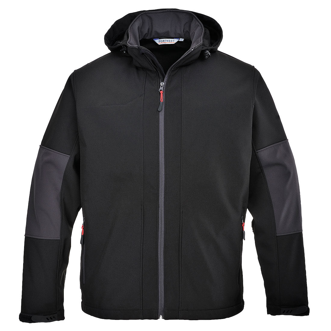 Softshell Jacke mit Kapuze (3L) - Schwarz (BKR)