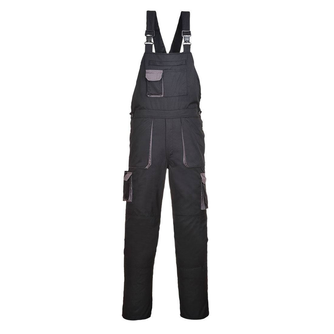 Portwest Texo Kontrast Latzhose - Schwarz (BKR)