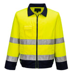 Madrid Hi-Vis Kontrast Pilotjacke - Gelb/Marine (YNR)