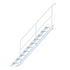 Typ 495 Treppe aus Aluminium, Neigung: 45°