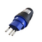 Stecker T13, 230V/10A, blau/schwarz, IP55 - MELTEC GmbH