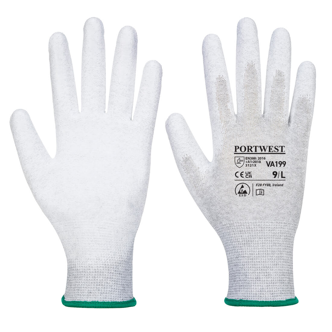 Antistatischer PU Handschuh für Verkaufsautomaten - Grau (G7R)