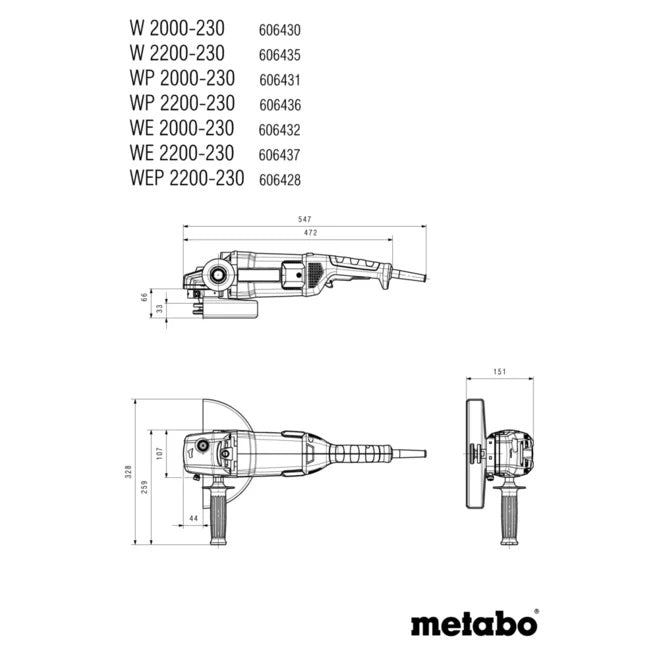 Winkelschleifer Set WE 2200-230 (691081000) Winkelschleifer