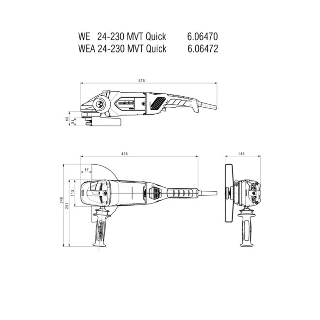 Winkelschleifer WEA 24-230 MVT Quick (606472180) Winkelschleifer