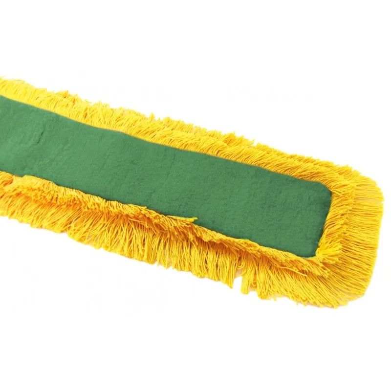 Aktivfaserbezug grün mit gelber Aussenfranse, Grösse 80 cm