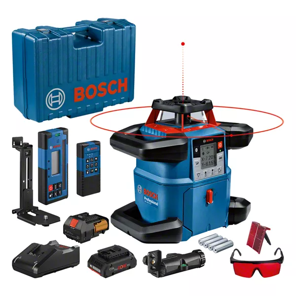 GRL 600 CHV Professional Rotationslaser im Handwerkerkoffer mit 1 x Li-Ion-Akku ProCORE18V 4.0Ah, Laser-Empfänger