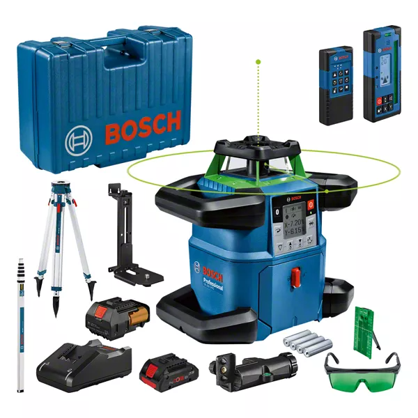 GRL 650 CHVG Professional Rotationslaser im Handwerkerkoffer mit 1 x Li-Ion-Akku ProCORE18V 4.0Ah, Laser-Empfänger