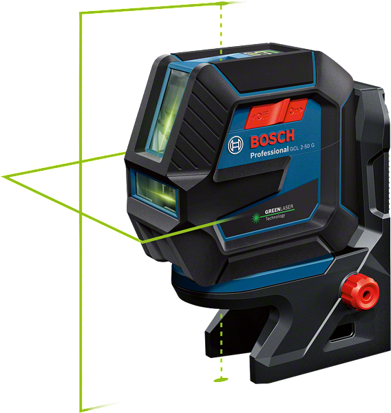 GCL 2-50 G Professional Kombilaser im Handwerkerkoffer mit 4 x Batterie (AA), Drehhalterung RM 10