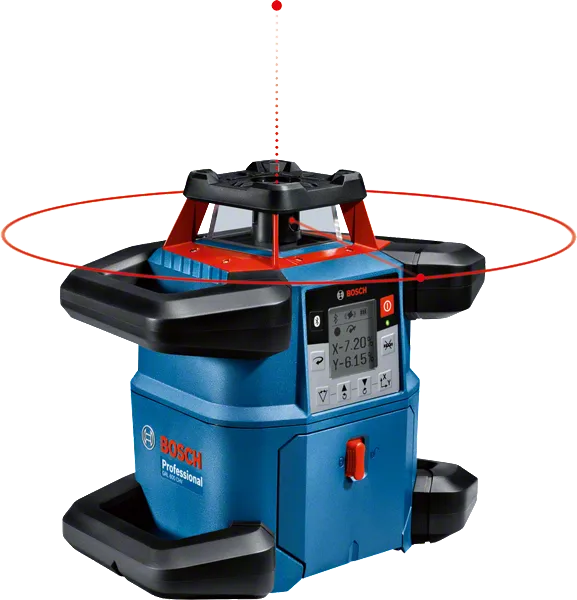GRL 600 CHV Professional Rotationslaser im Handwerkerkoffer mit 1 x Li-Ion-Akku ProCORE18V 4.0Ah, Laser-Empfänger