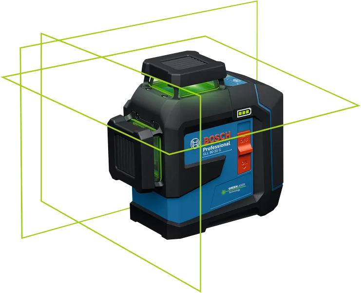 GLL 80-33 G Professional Linienlaser mit 4 x Batterie (AA), Universalhalterung LB 10