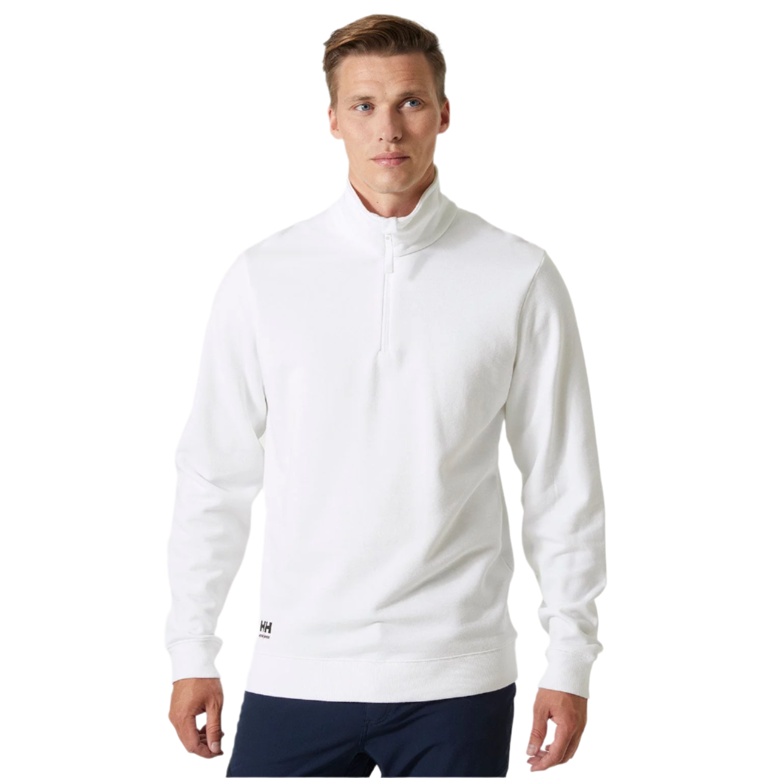 Klassisches Sweatshirt mit halbem Reißverschluss