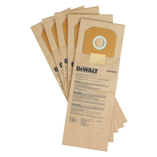 DWV9401-XJ - Papier-Staubbeutel (5 Stück) für DWV902M/L