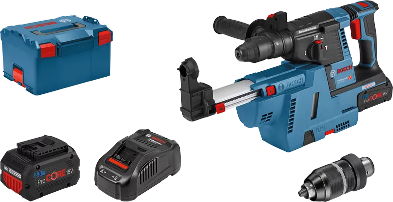 GBH 18V-26 F Professional in L-BOXX 238 mit 2 x Li-Ion-Akku ProCORE18V 5.5Ah, Zusatzhandgriff