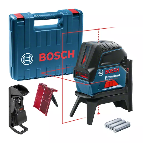 GCL 2-15 Professional Kombilaser im Handwerkerkoffer mit 3 x Batterie (AA), Drehhalterung