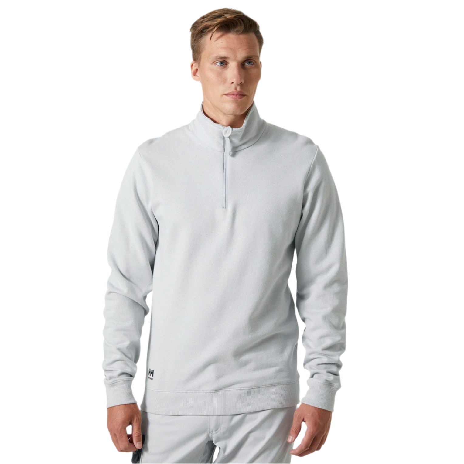 Klassisches Sweatshirt mit halbem Reißverschluss