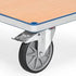 Tischwagen 850x500 - 3 Ladeflächen, Griff waagerecht, 2 Lenkrollen
