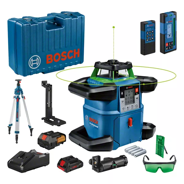GRL 650 CHVG Professional Rotationslaser im Handwerkerkoffer mit 1 x Li-Ion-Akku ProCORE18V 4.0Ah, Laser-Empfänger