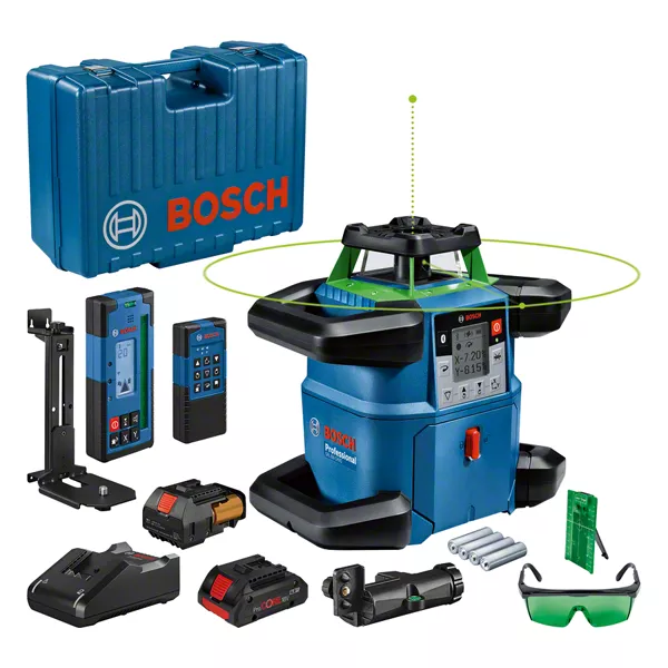 GRL 650 CHVG Professional Rotationslaser im Handwerkerkoffer mit 1 x Li-Ion-Akku ProCORE18V 4.0Ah, Laser-Empfänger