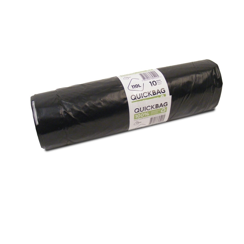Kehrichtsack 110 Liter, 10 Säcke/Rolle, 0,050 mm, mit Zugband