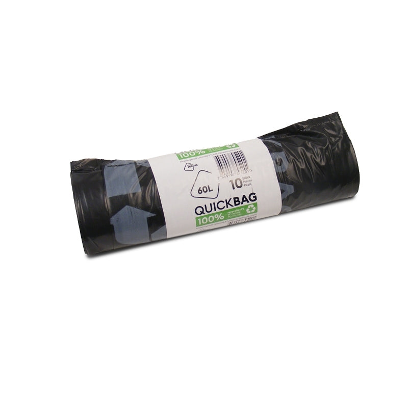 Kehrichtsack 60 Liter, 10 Säcke/Rolle, 0,040 mm, mit Zugband