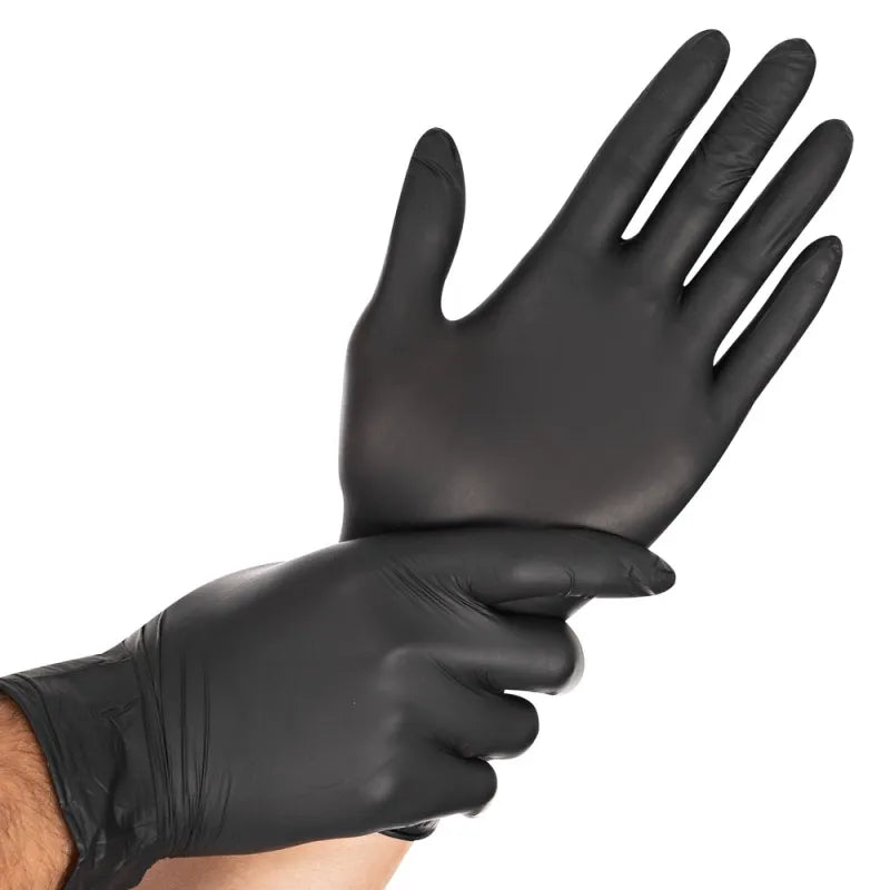 Nitrilhandschuh, schwarz, puderfrei, Gr. L/9, 100 Stk.